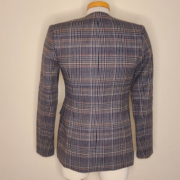 Calvin Klein Plaid Tweed Toggle Blazer - Picture 4 of 10